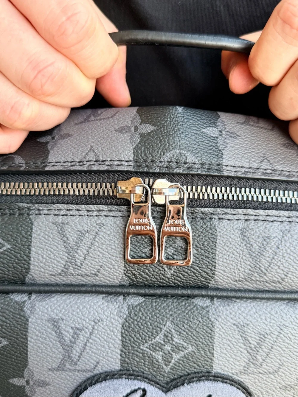 Louis Vuitton x Nigo Gray Monogram Vertical Stripe Backpack